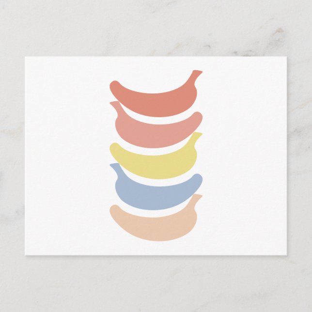 Postal Banana arcoiris #1 (Anverso)