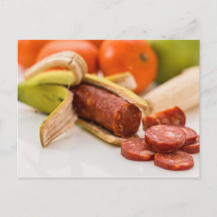 Postal Banana divertida por un hombre de negocios