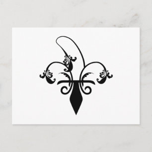 Postal banana fleur de lis