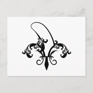 Postal banana fleur de lis