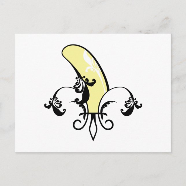 Postal banana fleur de lis (Anverso)