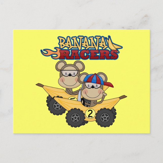 Postal Banana Racers camisetas y regalos (Anverso)