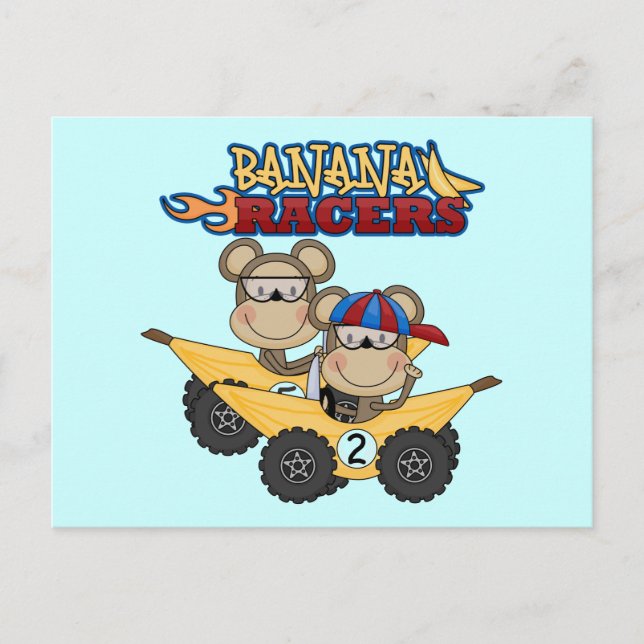 Postal Banana Racers camisetas y regalos (Anverso)