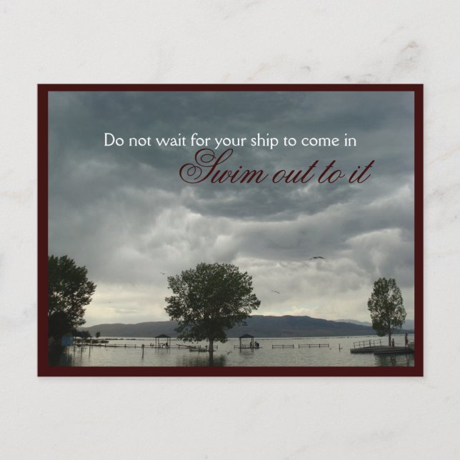 Postal Bañarse En Su Postcard Motivacional (Anverso)