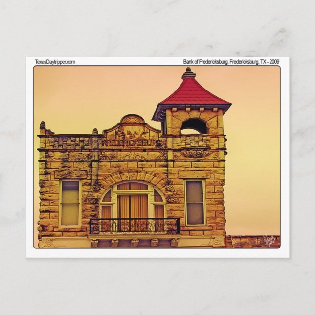 Postal Banco de Fredericksburg, Fredericksburg, TX (Anverso)