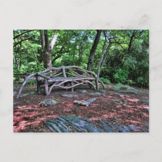 Postal Banco de madera en Central Park, NYC