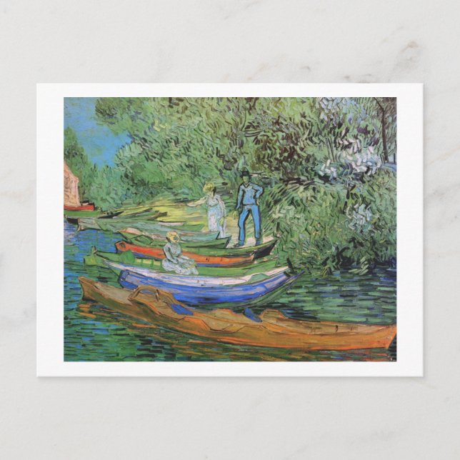 Postal Banco de Oise en Auvers, Vincent van Gogh (Anverso)