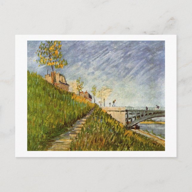 Postal Banco del Sena, Pont de Clichy, Vincent van Gogh (Anverso)