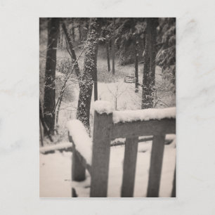 Postal Bancos cubiertos de nieve