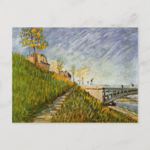 Postal Bancos de Sena, Pont de Clichy por Vincent van Gog