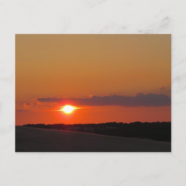 Postal Bancos exteriores al atardecer (Anverso)