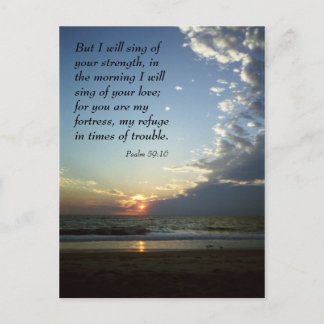 Postal Bancos exteriores por la mañana 1