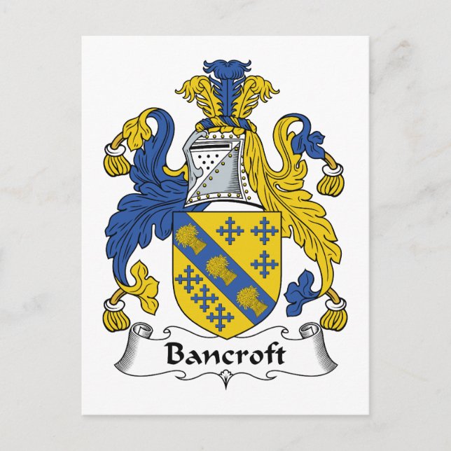 Postal Bancroft Family Crest (Anverso)