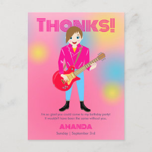 Postal Banda de chicas de música retro Birthday Party