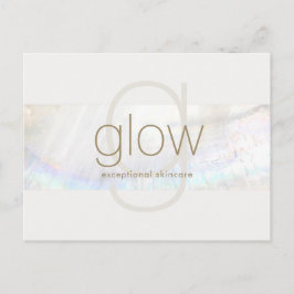 Postal Banda de conchas de conchas de monograma elegante 