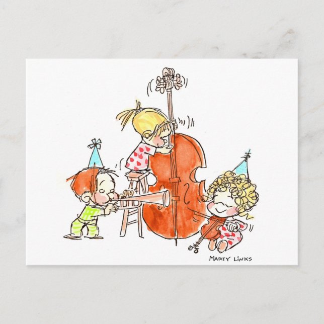 Postal Banda de cumpleaños BD-005 (Anverso)