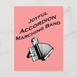 Postal Banda de marcha de acordeón alegre