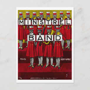 Postal Banda De Minstrel
