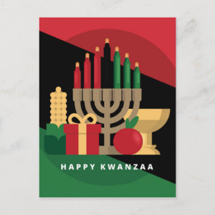 Postal banda diagonal Happy Kwanzaa