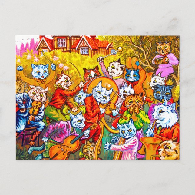 Postal Banda musical de Cat (Anverso)