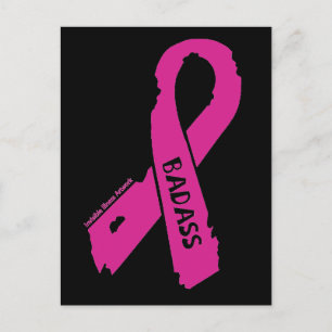 Postal Banda negra/ cinta rota... Cáncer de mama
