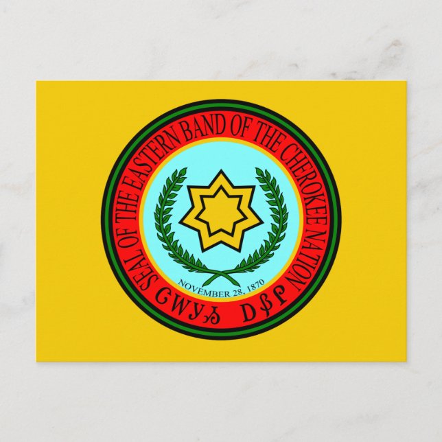 Postal Banda Oriental Del Sello De Cherokee (Anverso)