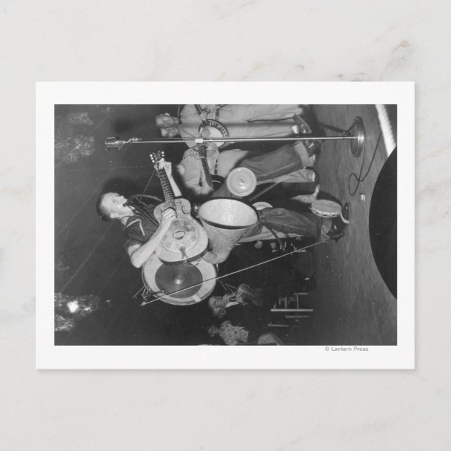 Postal Banda unipersonal en el Festival de Música de Mont (Anverso)