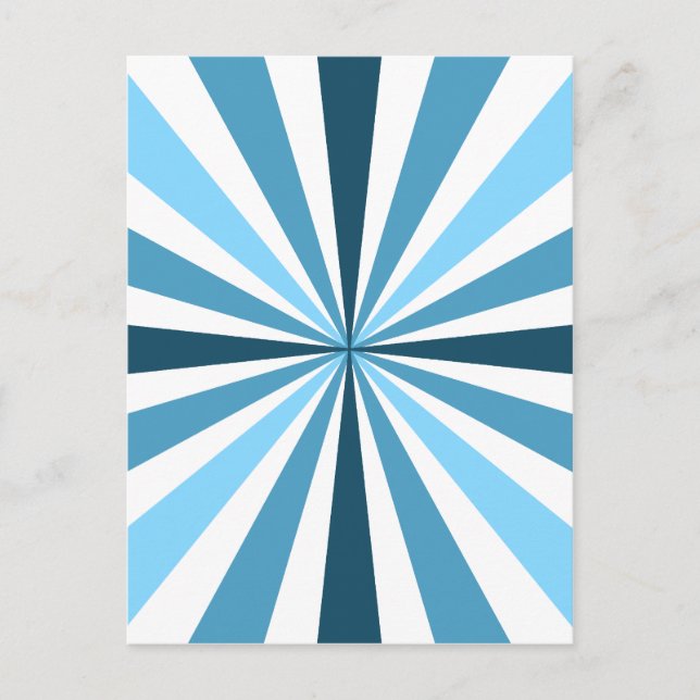 Postal Bandas azules modernas (Anverso)