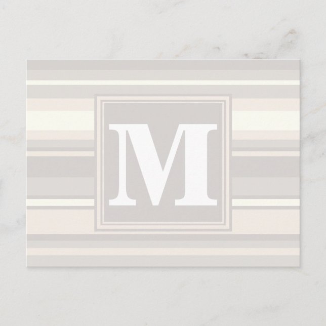 Postal Bandas beige monogramo (Anverso)