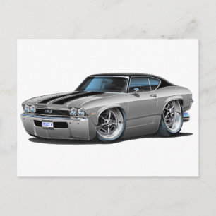 Postal Bandas Chevelle Silver-Black 1968