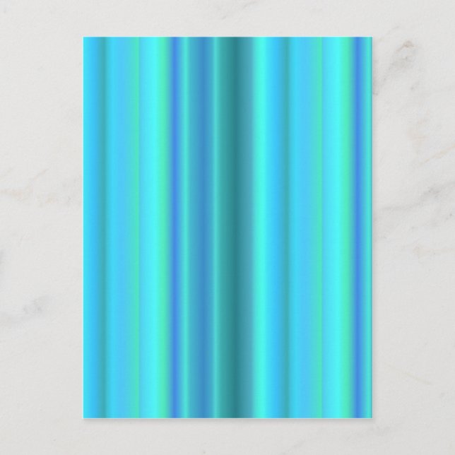 Postal Bandas de arco iris verde azul (Anverso)