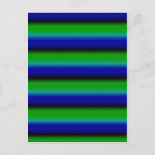 Postal Bandas de arco iris verde azul