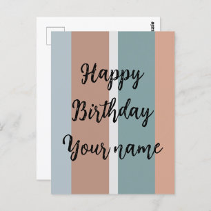 Postal Bandas de colores silenciadas