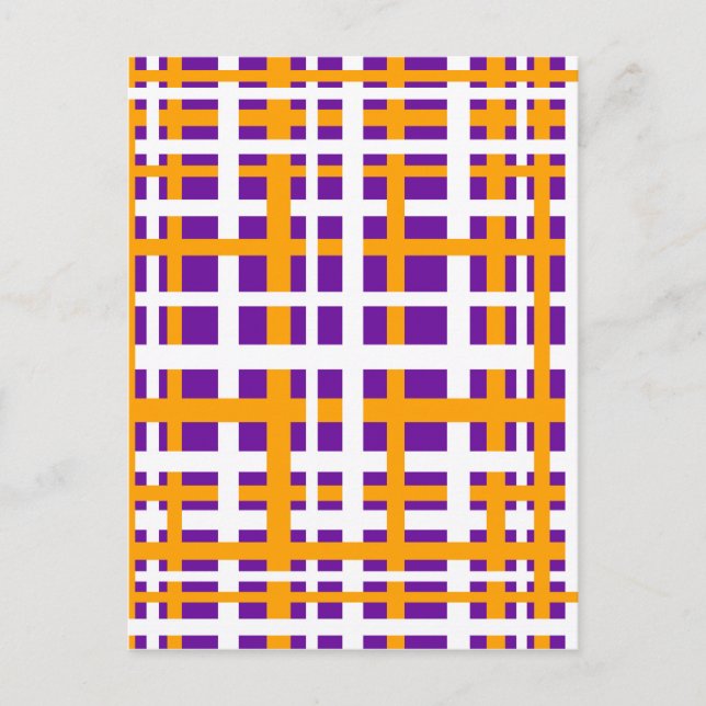 Postal Bandas de entrelazado púrpura y Naranja (Anverso)
