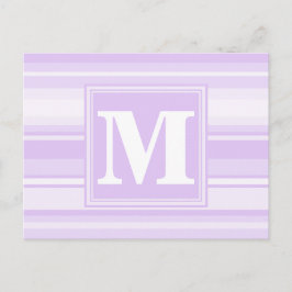 Postal Bandas de lilac monogramo