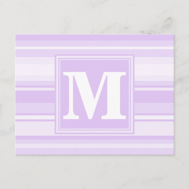 Postal Bandas de lilac monogramo (Anverso)