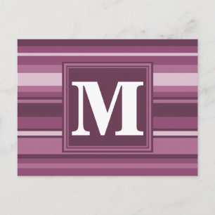 Postal Bandas de mauve monogramo