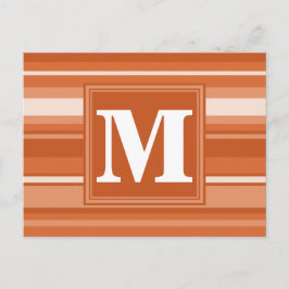 Postal Bandas de naranja monogramo