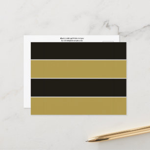 Postal Bandas negras, doradas y blancas