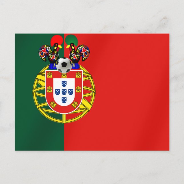 Postal Bandeira Portuguesa Classica por Fás de Portugal (Anverso)