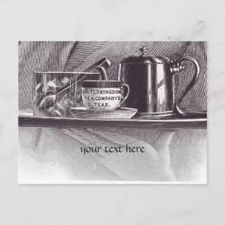 Postal Bandeja de té del vintage