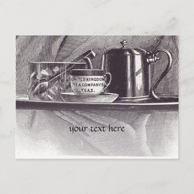 Postal Bandeja de té del vintage (Anverso)