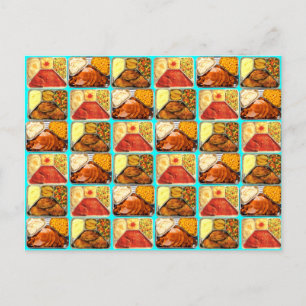 Postal Bandejas de cenas retro de Novedad