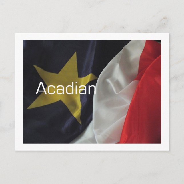 Postal Bandera acadiana (Anverso)