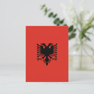 Postal Bandera albanesa