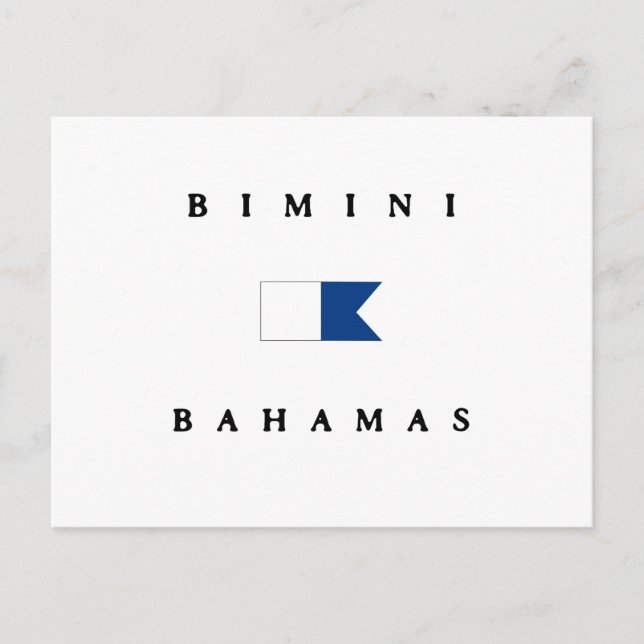 Postal Bandera Alfa de Bimini Bahamas (Anverso)