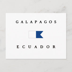 Postal Bandera Alfa de las Galápagos Ecuador