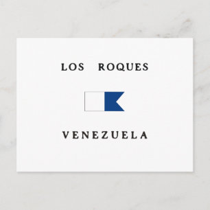 Postal Bandera Alfa de Los Roques Venezuela