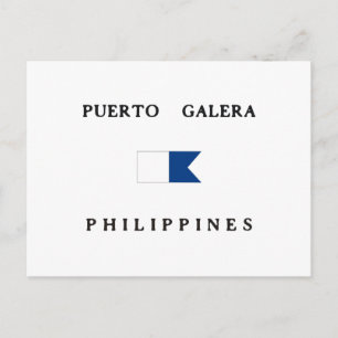 Postal Bandera Alfa de Puerto Galera Filipinas