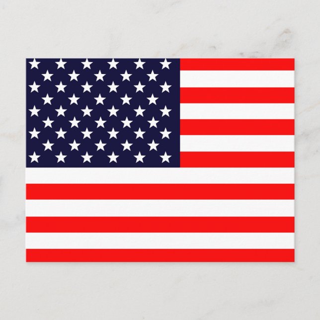 Postal Bandera Americana (Anverso)